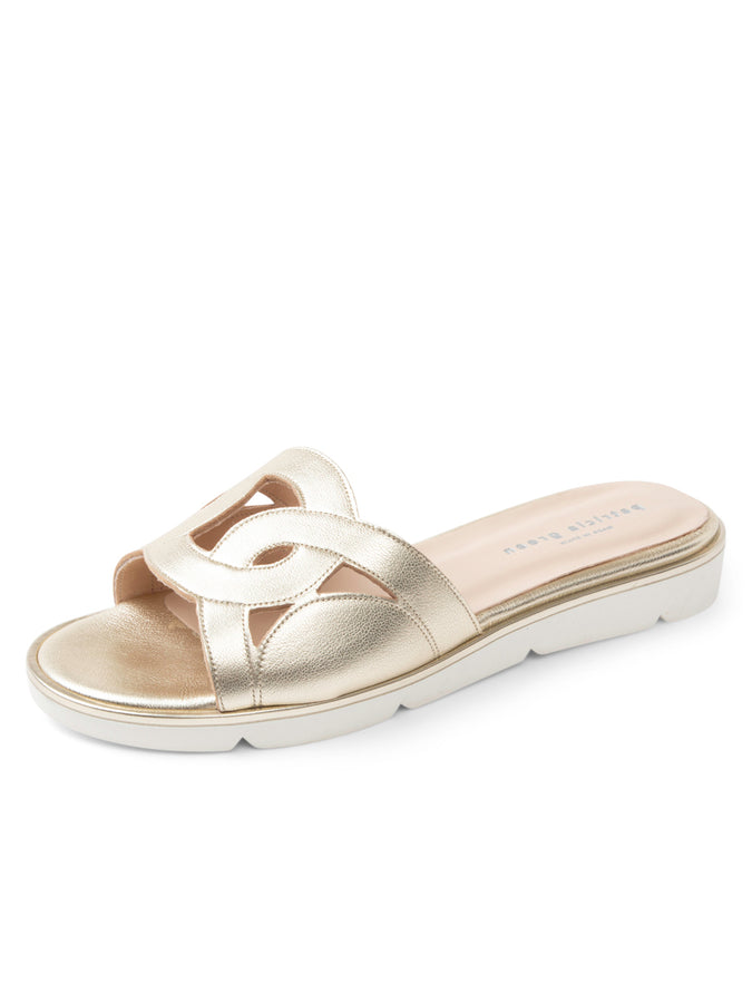 patricia green Patricia Green Women’s Boca Sport Sandal in Gold Leather