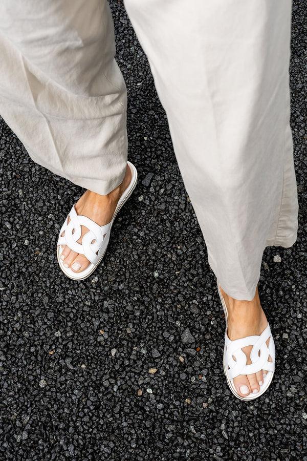 Patricia Green Patricia Green Women’s Boca Sport Sandal In White Leather