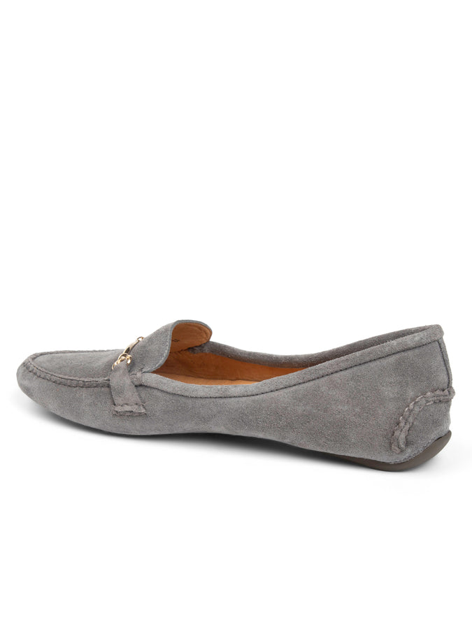 Patricia Green Patricia Green Women’s Caroline Horsebit Driver In Grey Suede