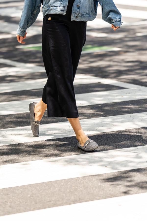 Patricia Green Patricia Green Women’s Caroline Horsebit Driver In Grey Suede