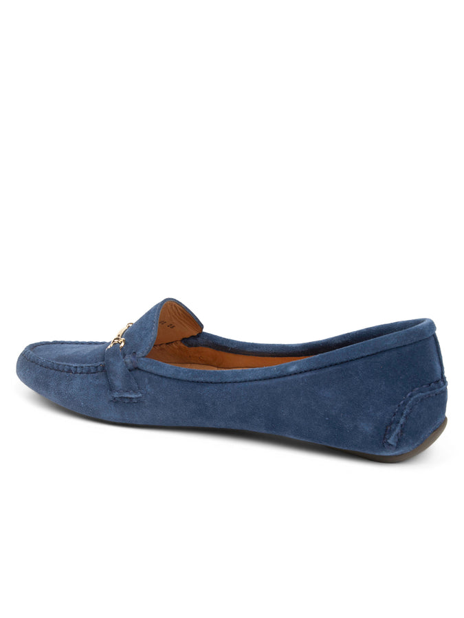 Patricia Green Patricia Green Women’s Caroline Horsebit Driver In Navy Suede