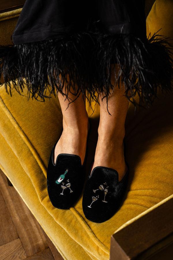 Patricia Green Patricia Green Women’s Champagne Slipper In Black