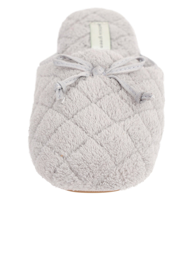 Patricia Green Patricia Green Women’s Chloe Microterry Slipper In Pearl Grey