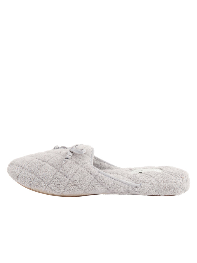 Patricia Green Patricia Green Women’s Chloe Microterry Slipper In Pearl Grey