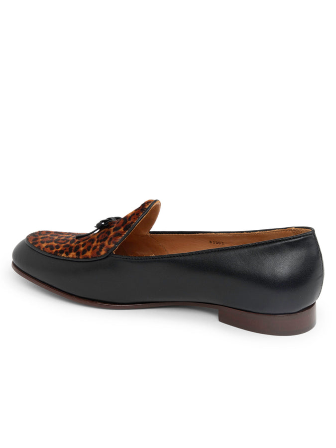 Patricia Green Patricia Green Women’s Coco Belgian Loafer In Black/Leopard