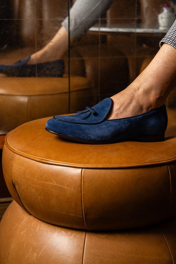 Patricia Green Patricia Green Women’s Coco Belgian Loafer In Navy Suede