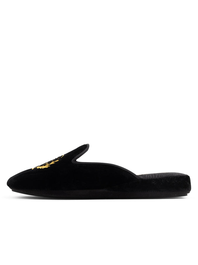 Patricia Green Patricia Green Women’s Diana Embroidered Velvet Slipper In Black