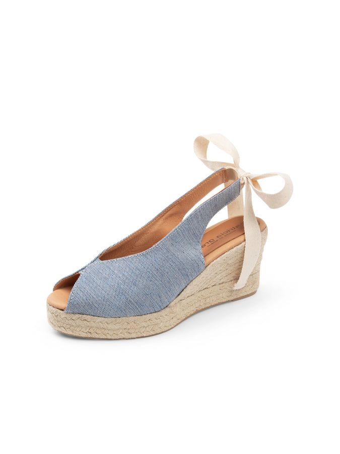 patricia green Patricia Green Women’s Dolce Slingback Espadrille in Denim Lurex