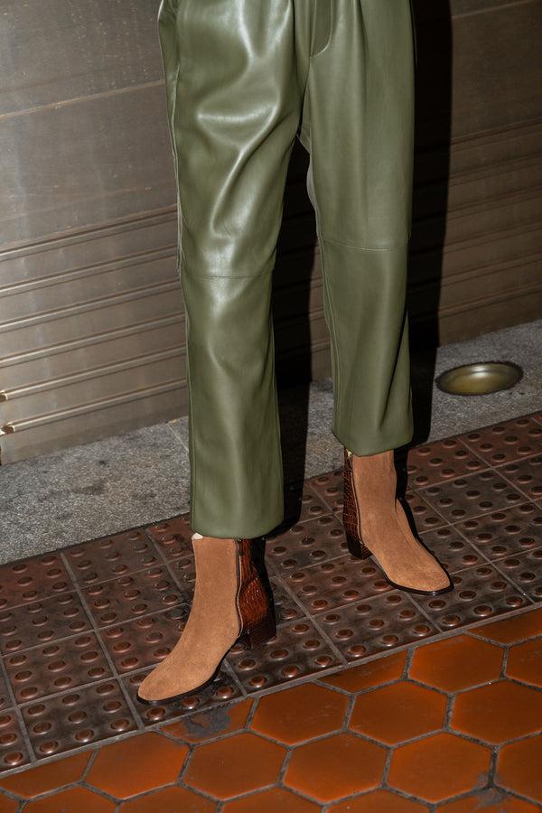 Patricia Green Patricia Green Women’s Dylan Croc Embellished Boot In Cognac