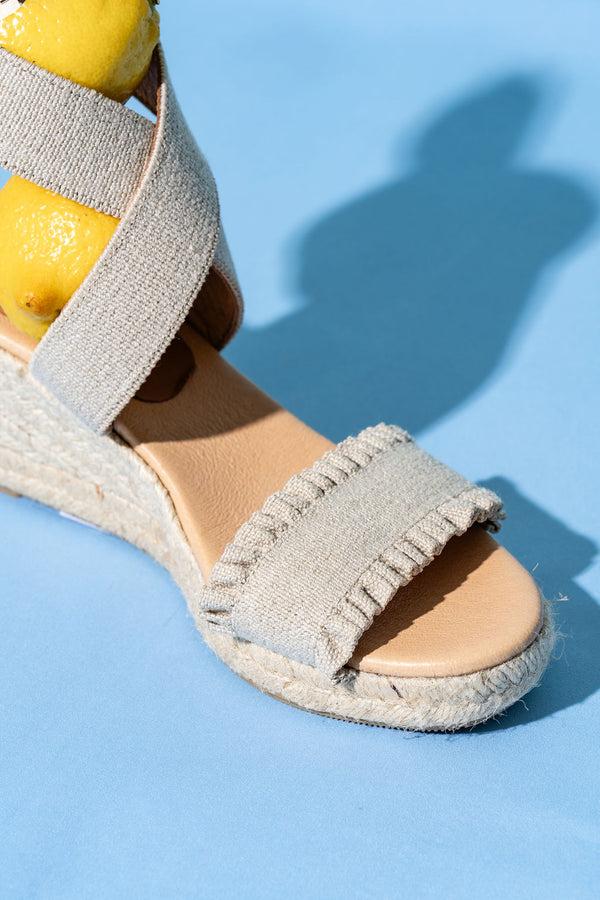 Patricia Green Patricia Green Women’s Easton Elastic Ankle Wrap Espadrille In Natural Canvas