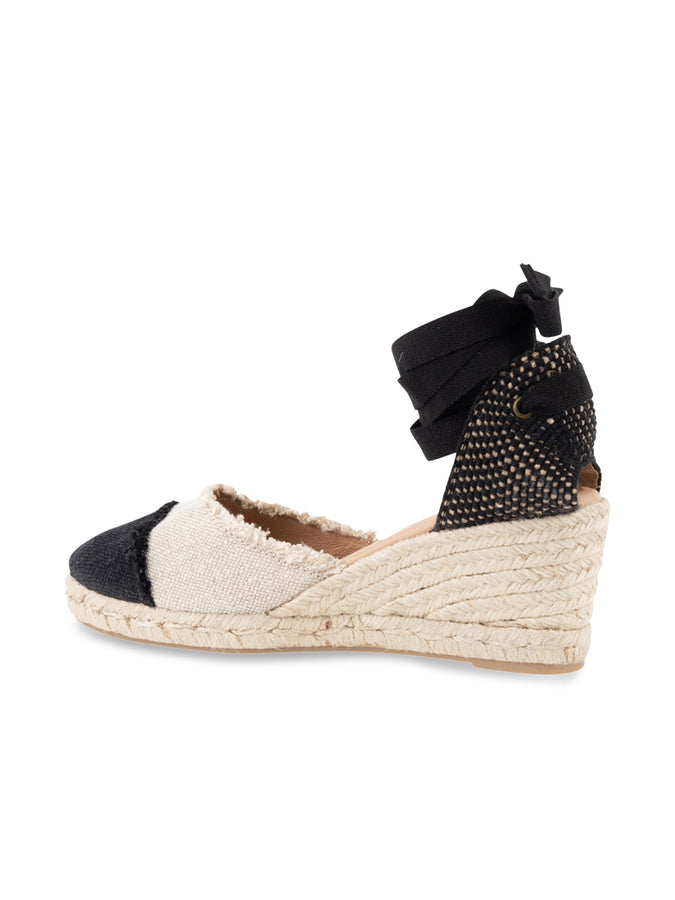 Patricia Green Patricia Green Women’s Elle Cap Toe Lace Up Espadrille In Natural/Black