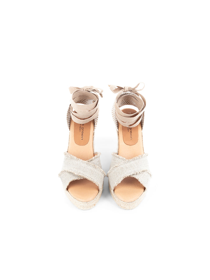 Patricia Green Patricia Green Women’s Freya Criss-Cross Ankle Wrap Espadrille In Natural