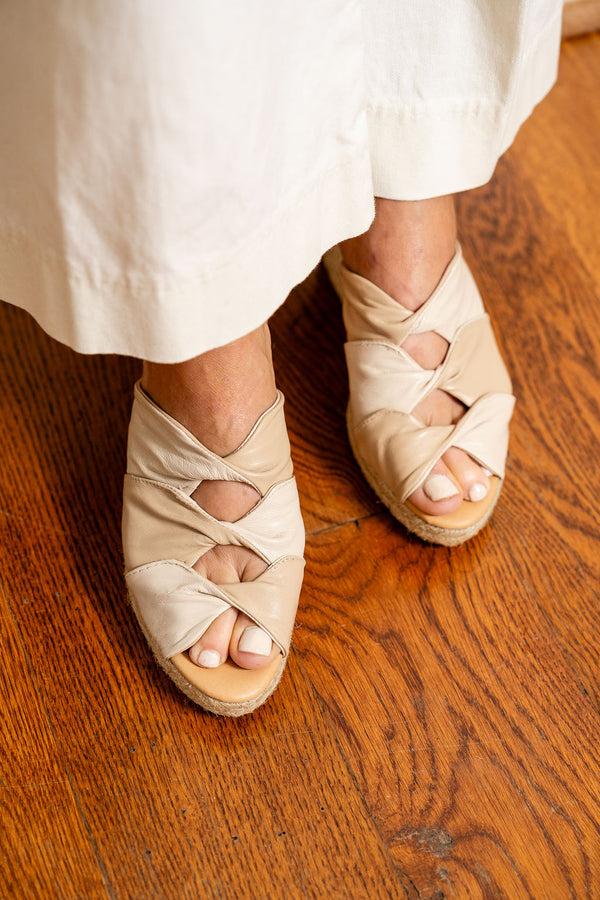 Patricia Green Patricia Green Women’s Ginger Twisted Leather Espadrille In Natural/Tan