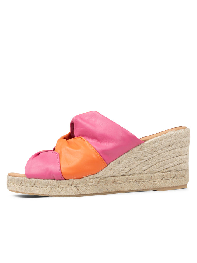 Patricia Green Patricia Green Women’s Ginger Twisted Leather Espadrille In Pink/Orange