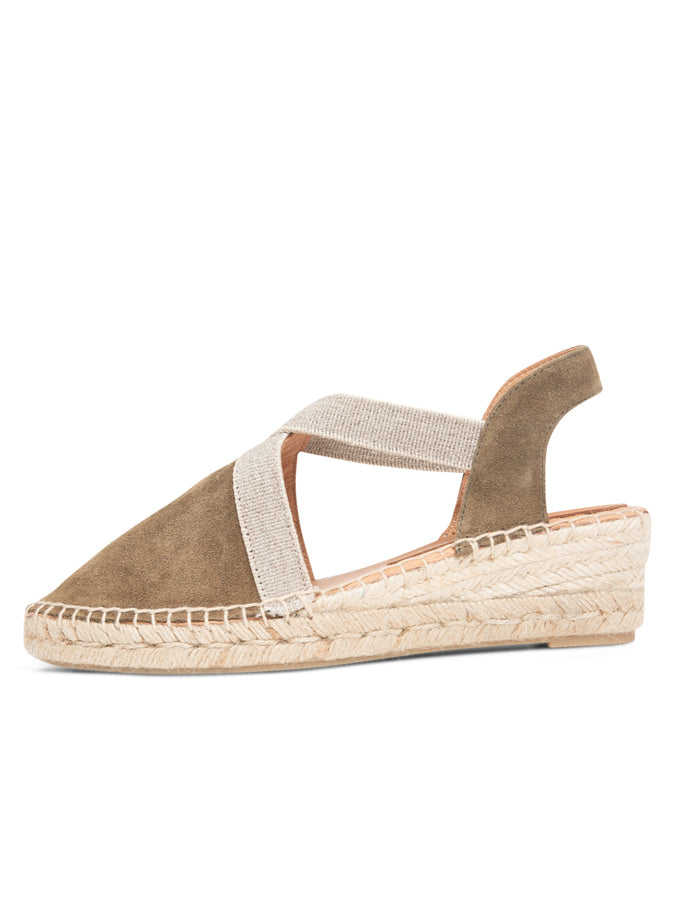 Patricia Green Patricia Green Women’s Grace Closed Toe Elastic Espadrille In Olive