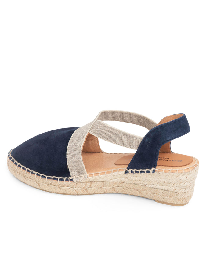 Patricia Green Patricia Green Women’s Grace Closed Toe Elastic Espadrille In Navy