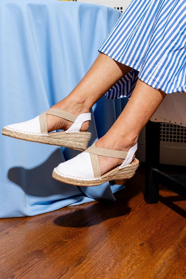 Patricia Green Patricia Green Women’s Grace Closed Toe Elastic Espadrille In White