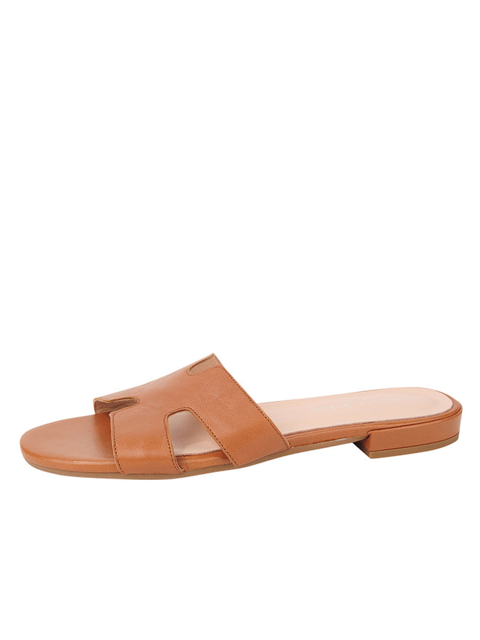Patricia Green Patricia Green Women’s Hallie Flat Sandal In Luggage Leather