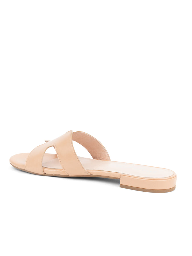 Patricia Green Patricia Green Women’s Hallie Flat Sandal In Nude Leather