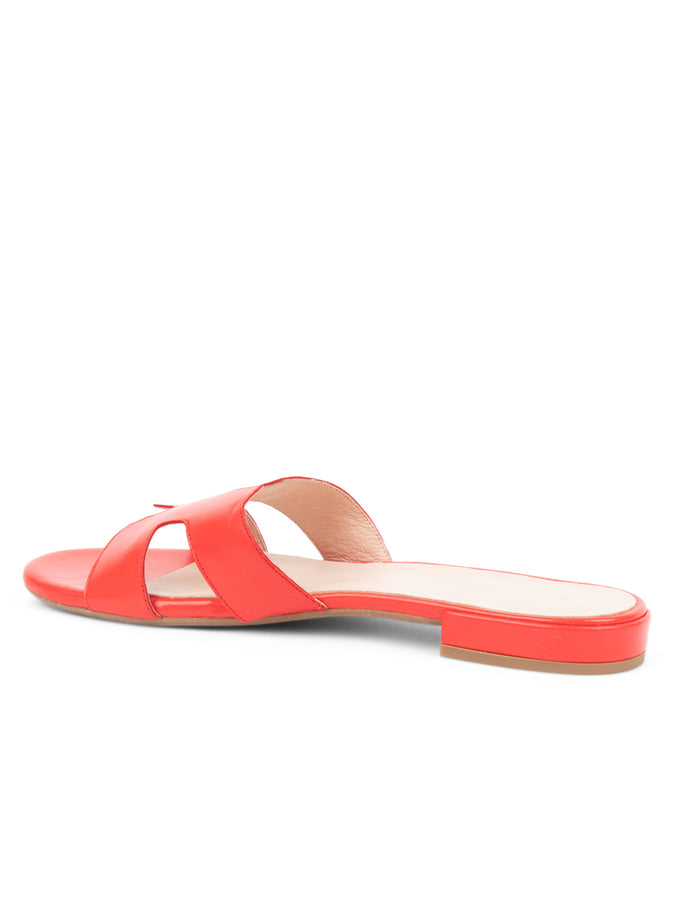 Patricia Green Patricia Green Women’s Hallie Flat Sandal In Red Leather