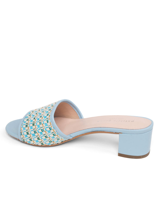 Patricia Green Patricia Green Women’s Harper Raffia Block Heel Sandal In Sky Blue