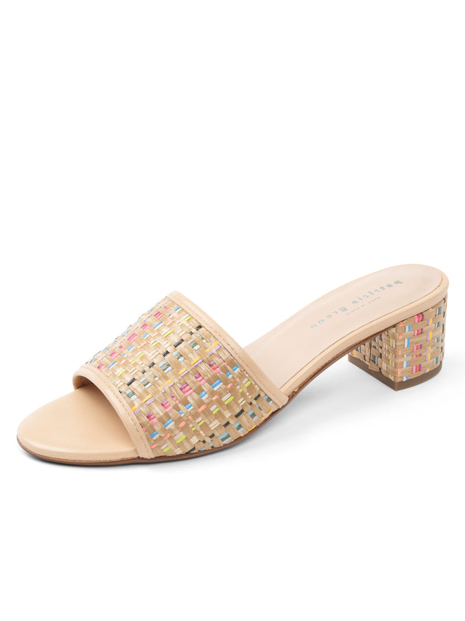 patricia green Patricia Green Women’s Harper Raffia Block Heel Sandal in Rainbow Raffia