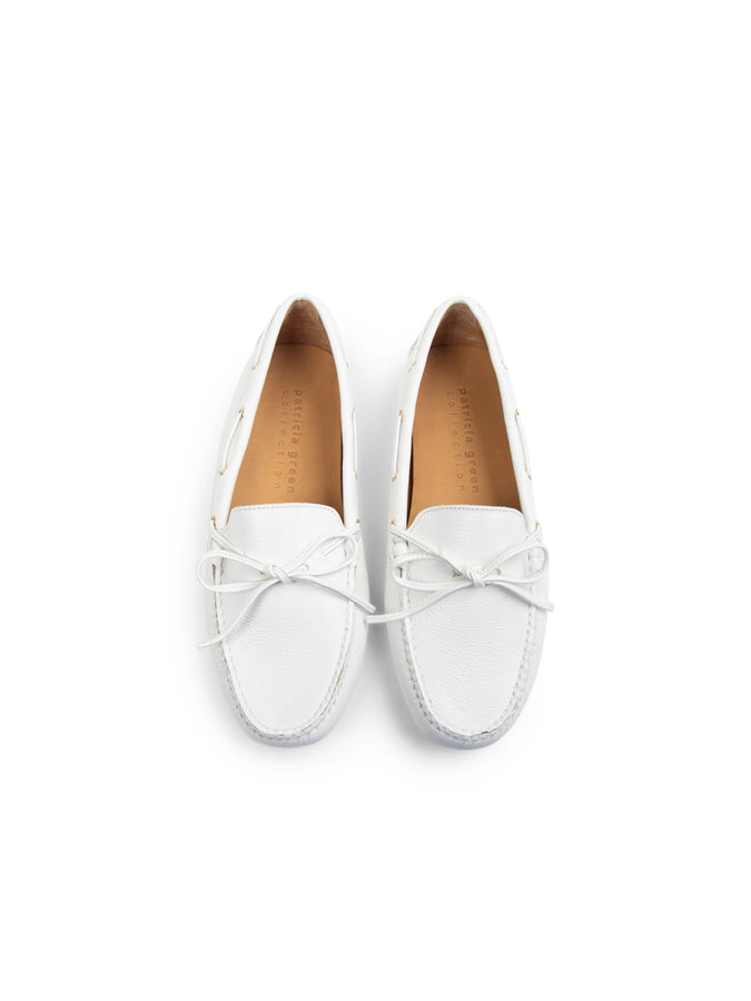 Patricia Green Patricia Green Women’s Henley Boat Shoe Driver In White Leather