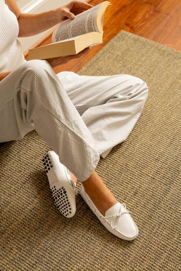 Patricia Green Patricia Green Women’s Henley Boat Shoe Driver In White Leather