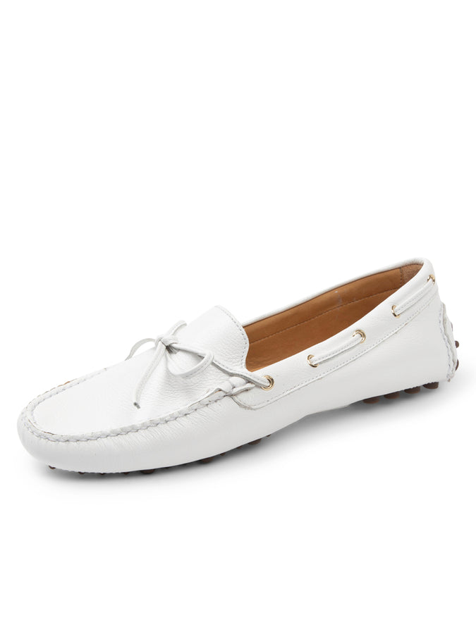 patricia green Patricia Green Women’s Henley Boat Shoe Driver in White Leather