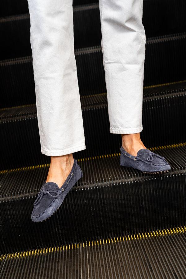 Patricia Green Patricia Green Women’s Henley Boat Shoe Driver In Navy Suede