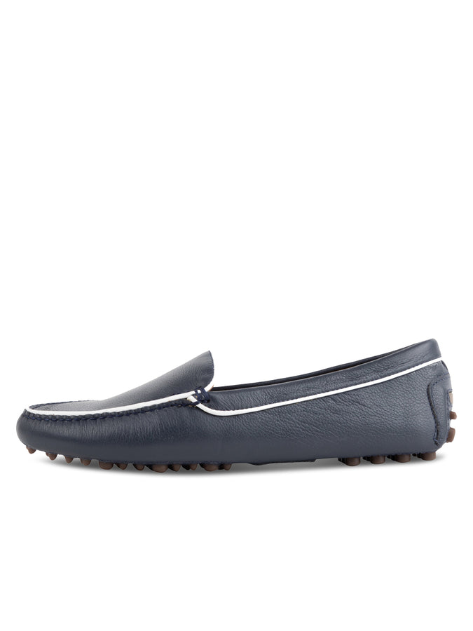 Patricia Green Patricia Green Women’s Jill Piped Driving Moccasin In Navy