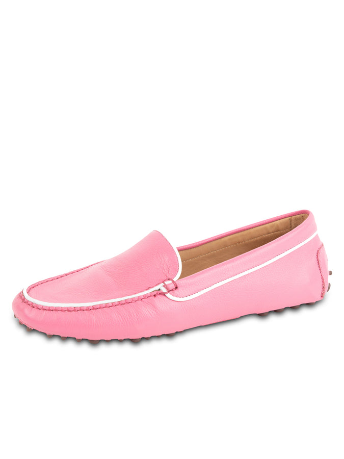 patricia green Patricia Green Women’s Jill Piped Driving Moccasin in Hot Pink