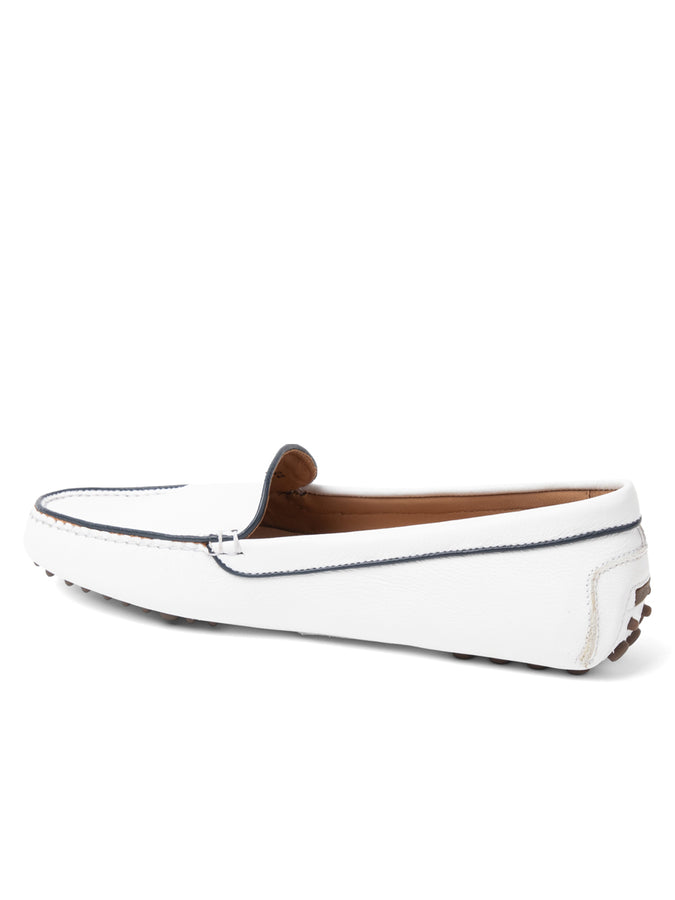 Patricia Green Patricia Green Women’s Jill Piped Driving Moccasin In White