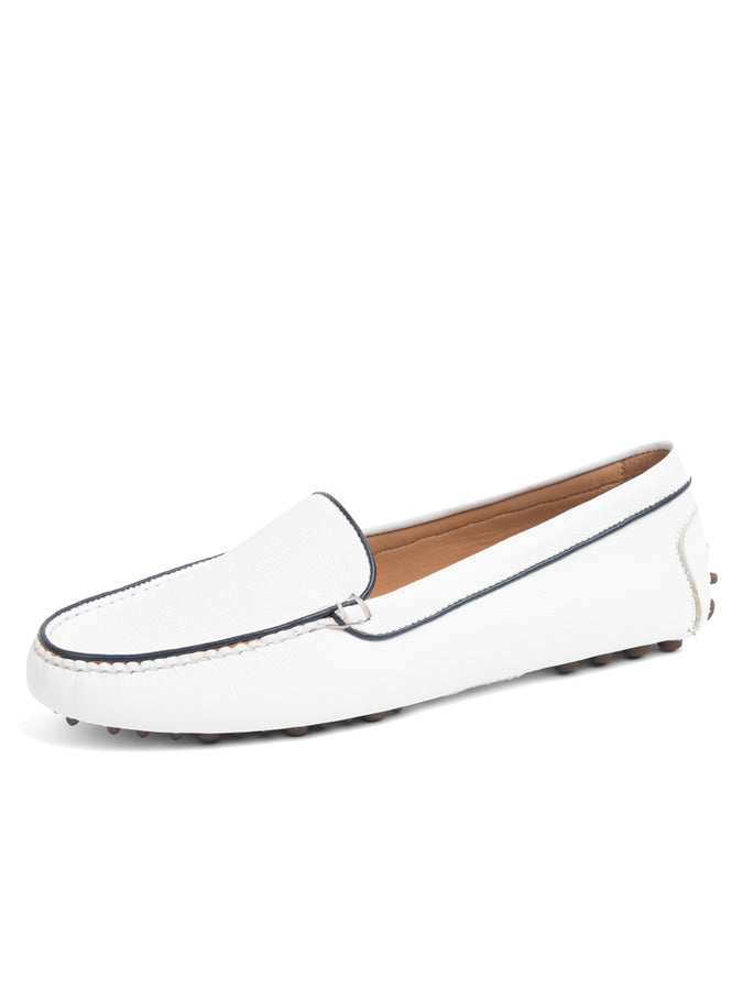 patricia green Patricia Green Women’s Jill Piped Driving Moccasin in White patricia green Patricia Green Women’s Jill Piped Driving Moccasin in White