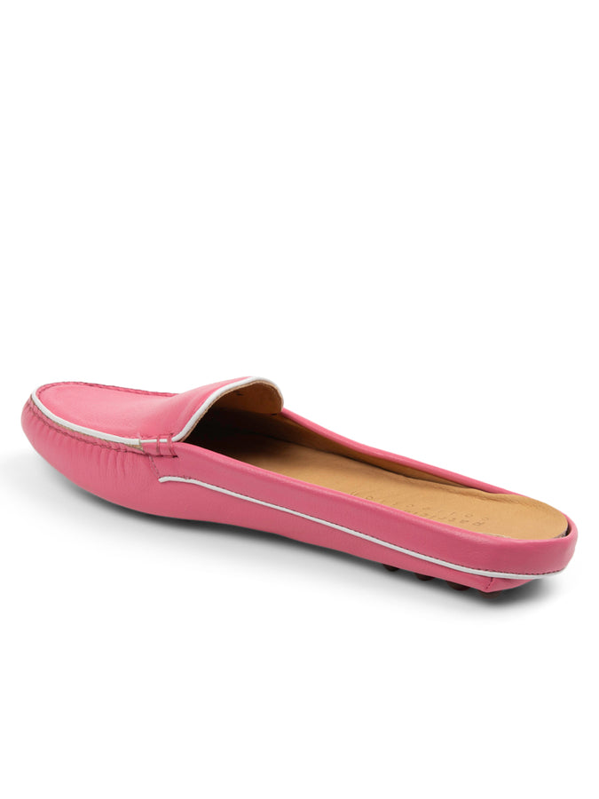 Patricia Green Patricia Green Women’s Jill Piped Mule In Hot Pink/White Leather