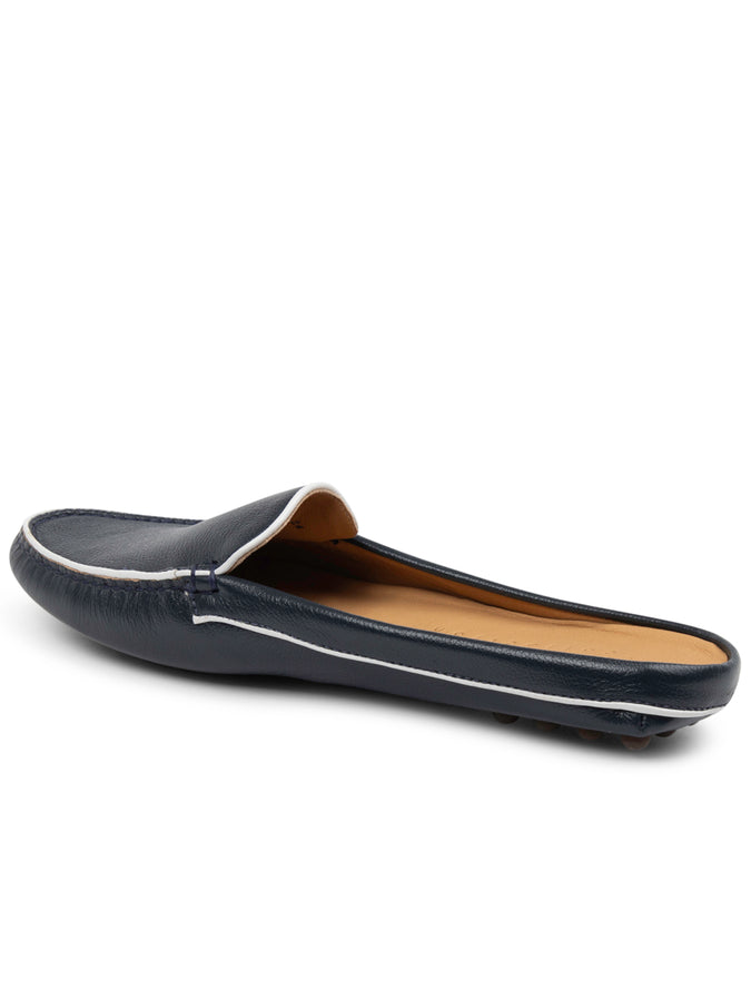 Patricia Green Patricia Green Women’s Jill Piped Mule In Navy/White Leather