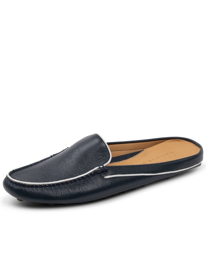 patricia green Patricia Green Women’s Jill Piped Mule in Navy/White Leather patricia green Patricia Green Women’s Jill Piped Mule in Navy/White Leather