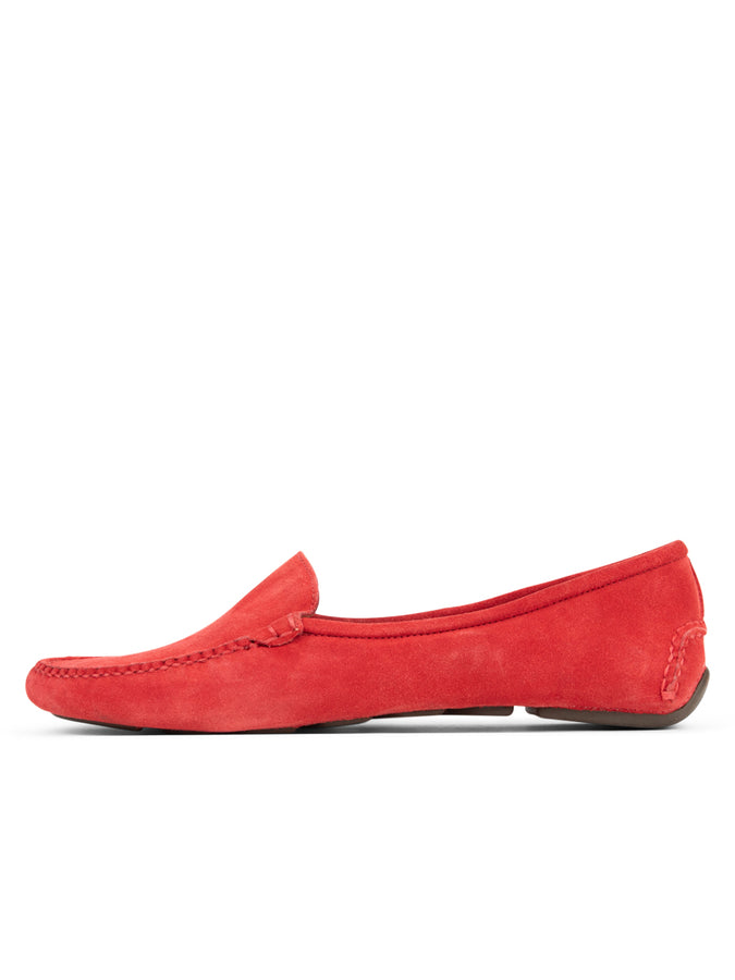 Patricia Green Patricia Green Women’s Jillian Driving Moccasin In Scarlett Red Suede