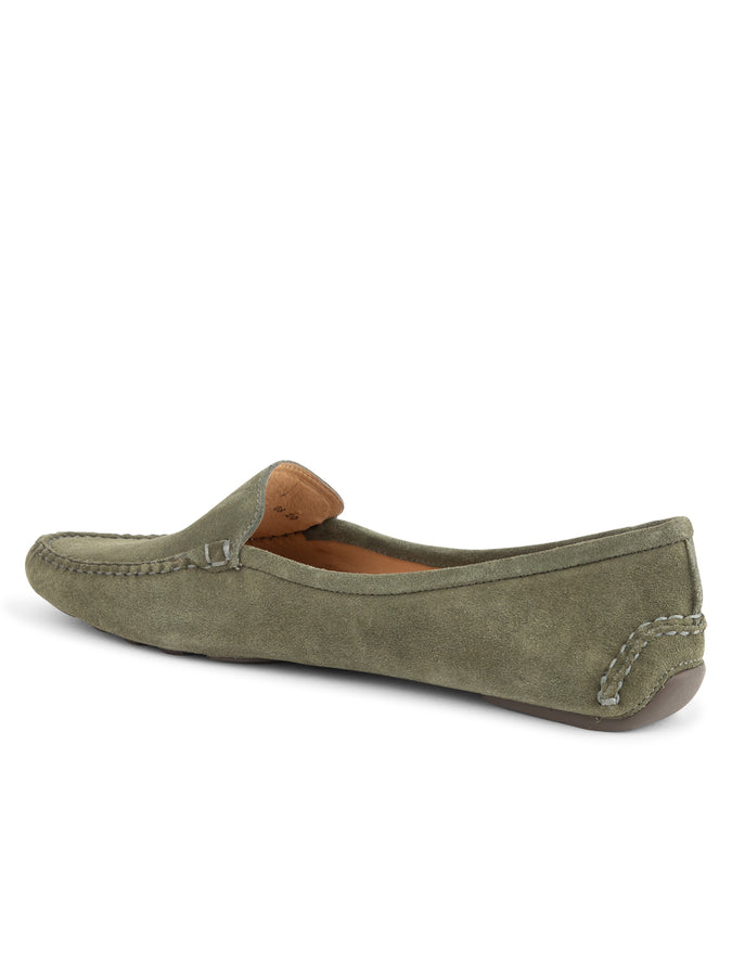 Patricia Green Patricia Green Women’s Jillian Driving Moccasin In Olive Suede