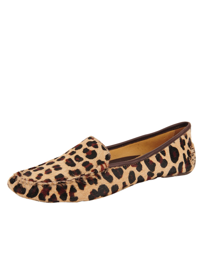 patricia green Patricia Green Women’s Jillian Driving Moccasin in Haircalf in Leopard Haircalf