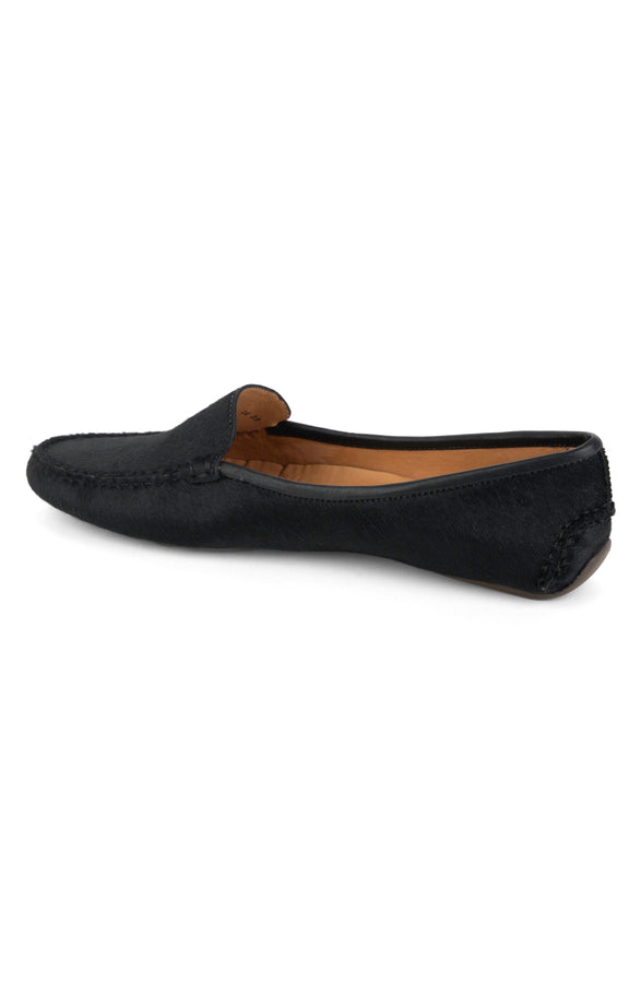 Patricia Green Patricia Green Women’s Jillian Driving Moccasin In Haircalf In Black Haircalf