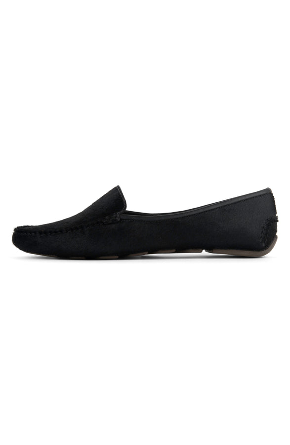 Patricia Green Patricia Green Women’s Jillian Driving Moccasin In Haircalf In Black Haircalf