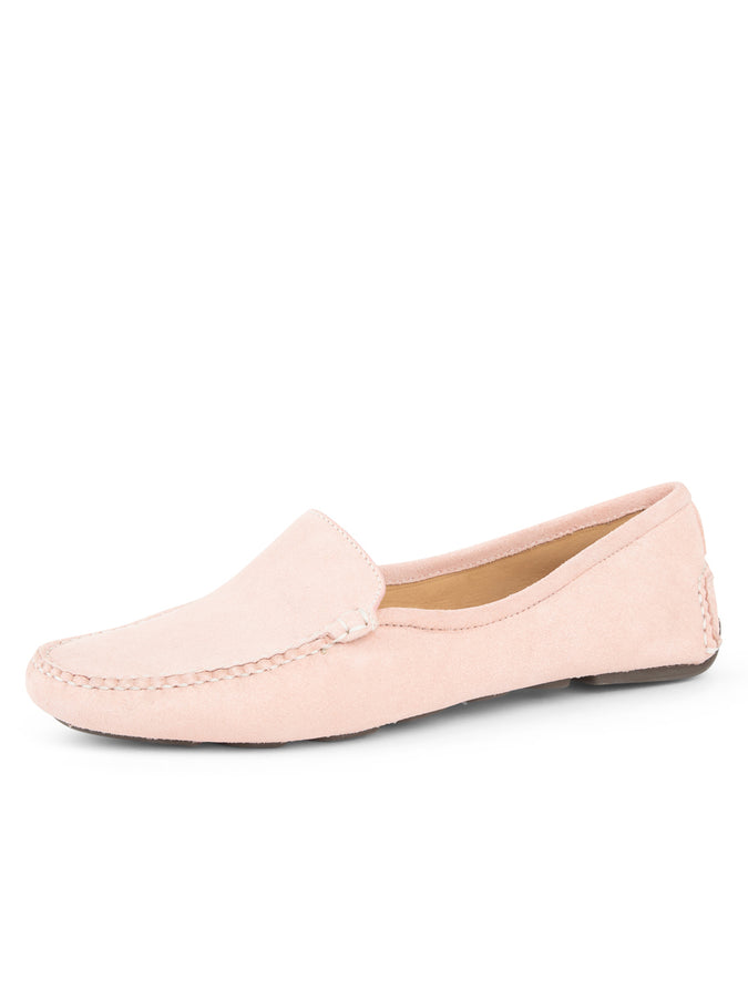 patricia green Patricia Green Women’s Jillian Driving Moccasin in Suede in Blush