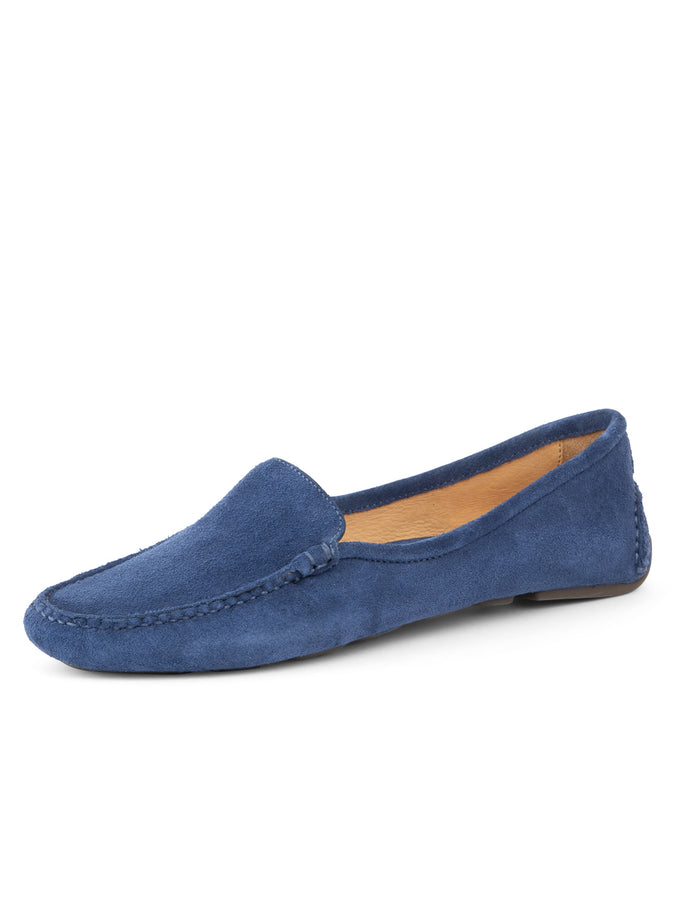 patricia green Patricia Green Women’s Jillian Driving Moccasin in Suede in Navy