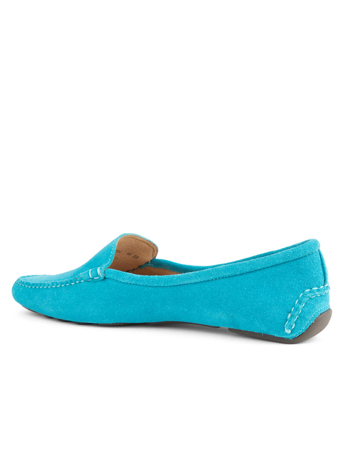 Patricia Green Patricia Green Women’s Jillian Driving Moccasin In Suede In Turquoise