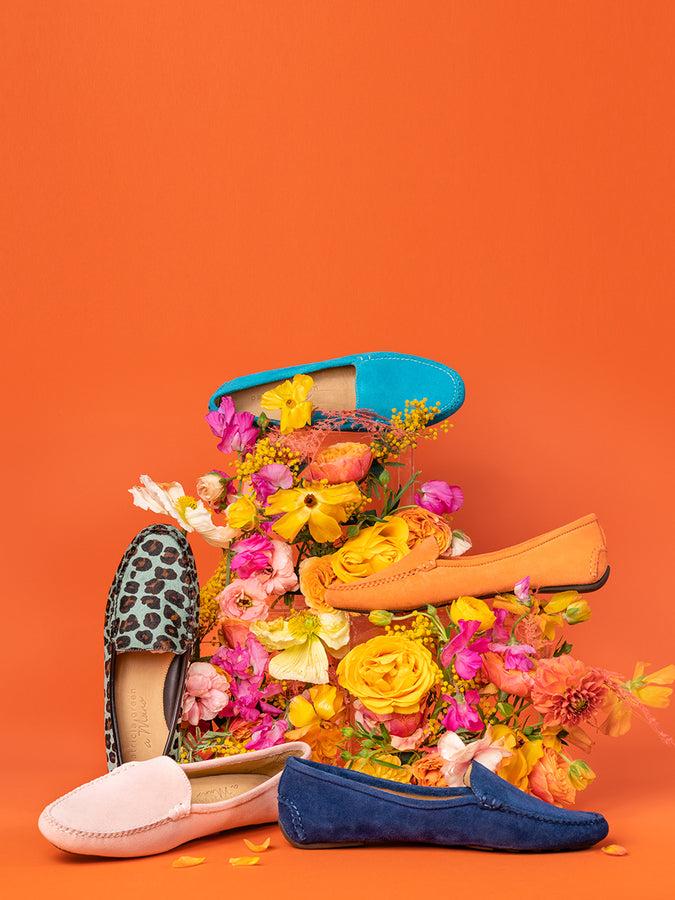 Patricia Green Patricia Green Women’s Jillian Driving Moccasin In Suede In Turquoise