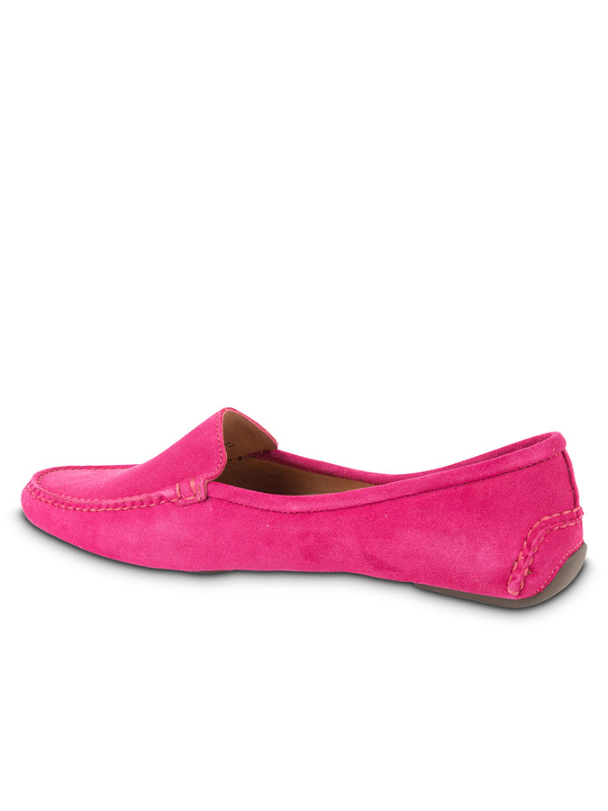 Patricia Green Patricia Green Women’s Jillian Driving Moccasin In Suede In Magenta