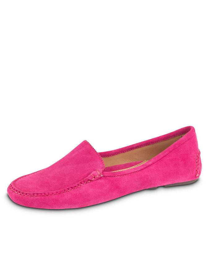 patricia green Patricia Green Women’s Jillian Driving Moccasin in Suede in Magenta