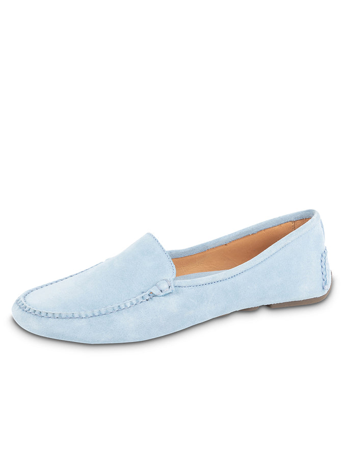 patricia green Patricia Green Women’s Jillian Driving Moccasin in Suede in French Blue