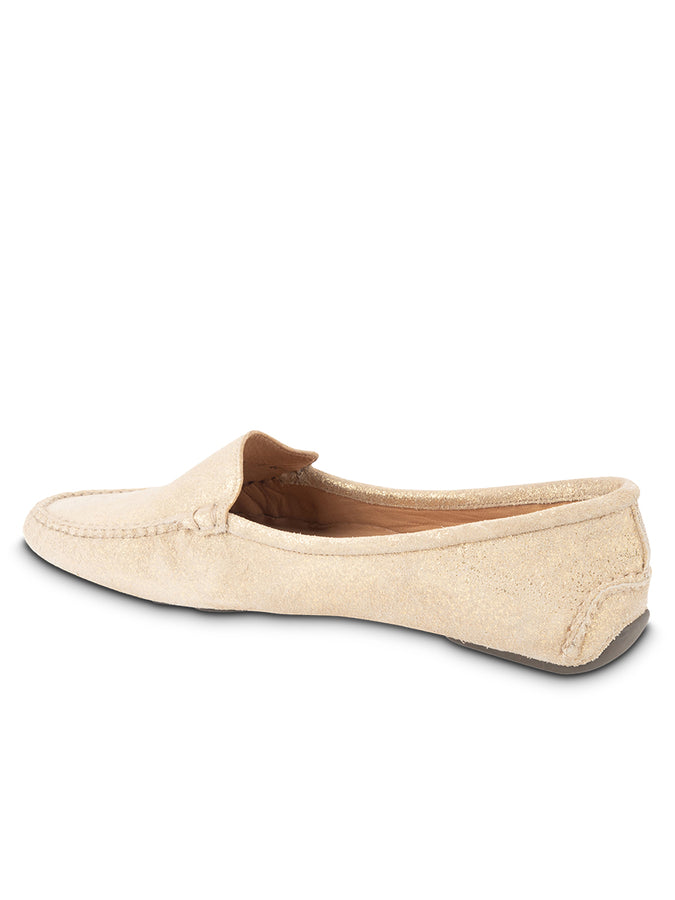 Patricia Green Patricia Green Women’s Jillian Driving Moccasin In Suede In Gold
